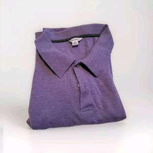 Calvin Klein Light Purple Polo Mens Size XL SHORT Sleeve Classic Quality